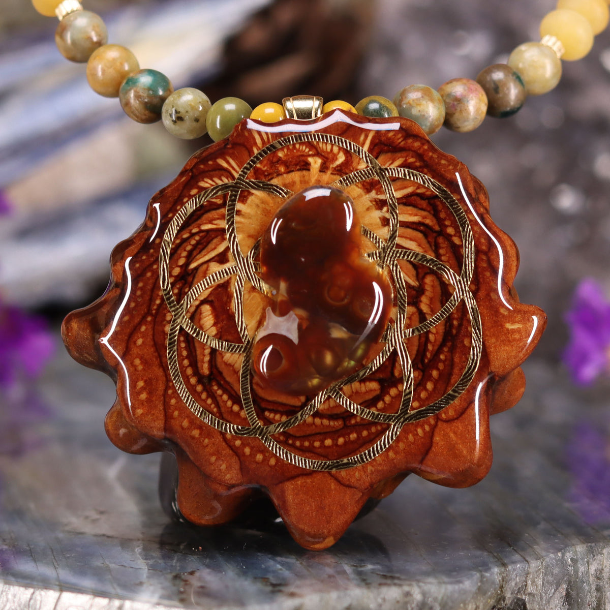 Mexican Crazy Lace Agate Butterfly Pendant Necklace by Mother top Earth Agates