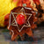 Red Coral with Gold Merkaba