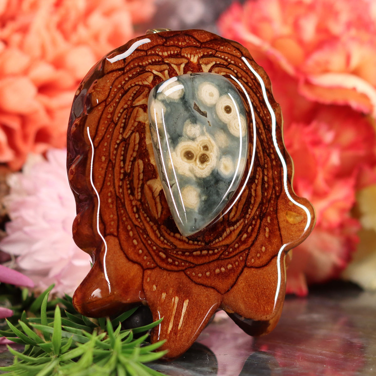 Ocean Jasper Third Eye Pinecones