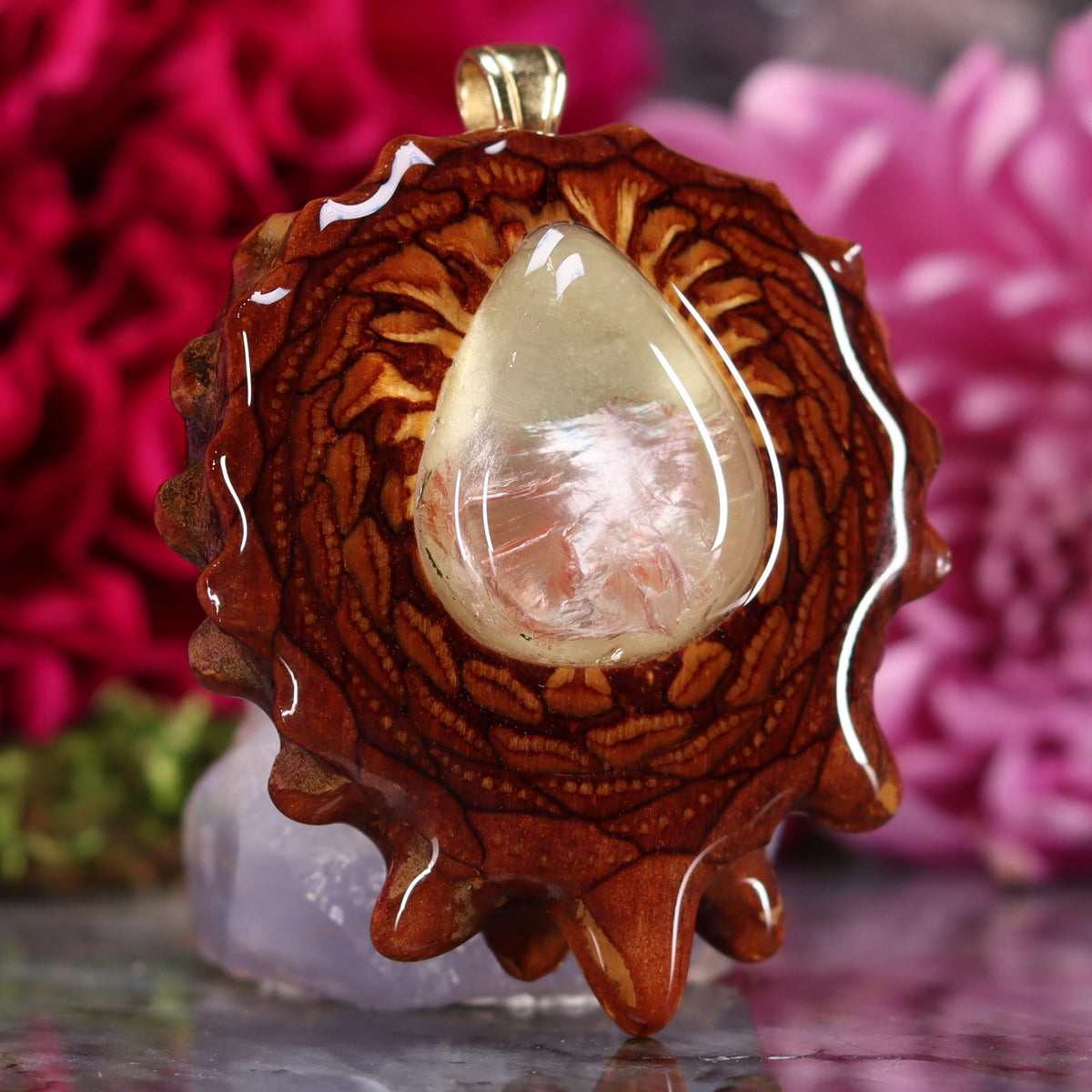 Glowing Super Seven Third Eye Pinecones