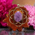 Charoite with Gold Seed of Life