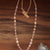 Moonstone with Gold Moon Cycle Baby Sinew Choker