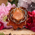 Red Sunstone with Silver Seed of Life