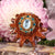 Aquamarine with Gold Seed of Life and Mandala Multi-Stone