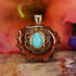 Turquoise with Gold Seed of Life