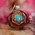 Turquoise with Silver Seed of Life