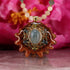 Aquamarine with Gold Seed of Life and Merkaba Multi-Stone Beaded Choker Necklace