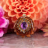 Amethyst with Gold Sri Yantra