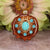 Turquoise with Gold Seed of Life Multi-Glow