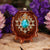 Chrysocolla with Gold Sri Yantra