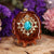 Chrysocolla with Gold Sri Yantra