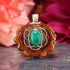 Malachite with Silver Seed of Life