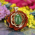 Green Garnet with Gold Seed of Life