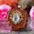 Aquamarine with Gold Sri Yantra