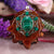 Malachite with Silver Seed of Life and Merkaba Multi-Stone