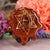 Mexican Fire Agate with Gold Merkaba