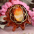 Carnelian with Gold Seed of Life