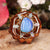 Australian Blue Opal with Gold Seed of Life Multi-Stone