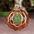 Green Garnet with Gold Seed of Life