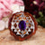 Purple Paua Shell with Silver Sri Yantra