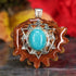 Chrysocolla with Silver 64 Star Tetrahedron