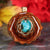 Chrysocolla with Gold Flower of Life