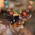 Amber Bee Beaded Choker Necklace