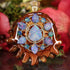 Australian Blue Opal with Gold Seed of Life Multi-Stone