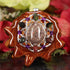 Black Opal with Silver Seed of Life and Merkaba Multi-Stone