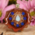 Australian Blue Opal with Gold Seed of Life Multi-Glow