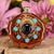 Blue Kyanite with Gold Seed of Life and Multi-Glow