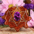 Purple Paua Shell with Gold Merkaba