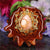 Mexican Fire Opal with Gold 64 Star Tetrahedron