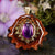 Amethyst with Gold Sri Yantra