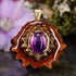 Amethyst with Gold Sri Yantra