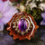 Amethyst with Gold Sri Yantra