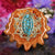 Blue Mohave Turquoise with Gold 64 Star Tetrahedron