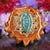 Blue Mohave Turquoise with Gold 64 Star Tetrahedron