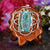 Blue Mohave Turquoise with Silver Seed of Life