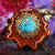 Blue Mohave Turquoise with Gold Crown (7th) Chakra