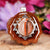 Crazy Lace Agate with Silver Sri Yantra