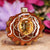 Yellow Amber with Gold Seed of Life