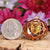 Yellow Amber with Gold Seed of Life