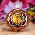 Yellow Amber with Silver Seed of Life