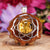 Yellow Amber with Silver Seed of Life
