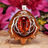 Red Amber with Silver Seed of Life