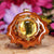 Yellow Amber with Gold Sri Yantra