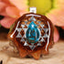 Chrysocolla with Silver Sri Yantra