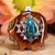 Chrysocolla with Silver Sri Yantra