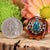 Chrysocolla with Silver Sri Yantra